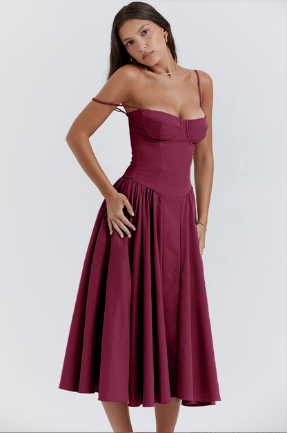 Variant image for Ärmelloses Korsett Midi-Kleid - Elegantes Midikleid Festlich aus Premium-Stoff für formelle Anlässe-33