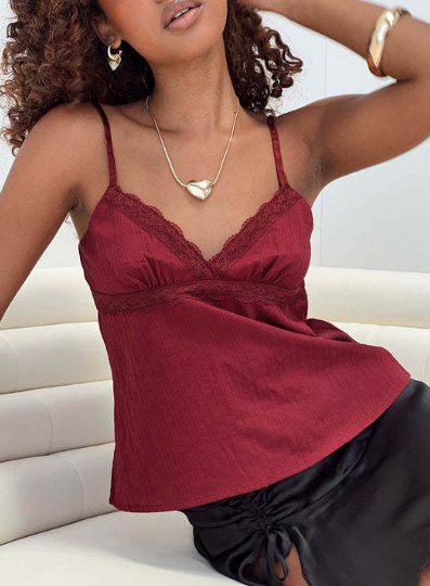 Variant image for Atmungsaktives Baumwolltank-Top Damen mit Spitzendetails und verstellbaren Gurten-4