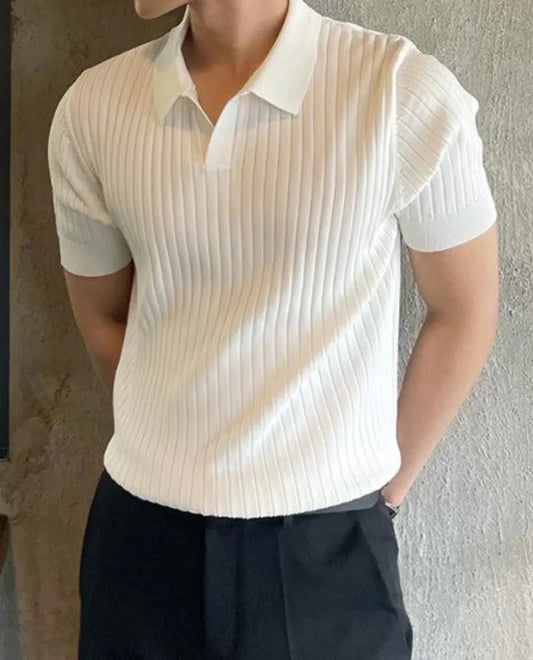 Slim Fit Herren Polohemd Aus Atmungsaktiver Baumwolle, Kurzarm, Größen XS Bis 4XL-1