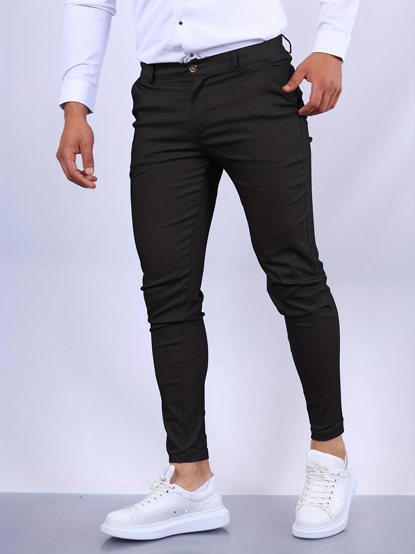 Men’s Tailored Chino Pants Sleek Slim-Fit Design for Smart Outfits