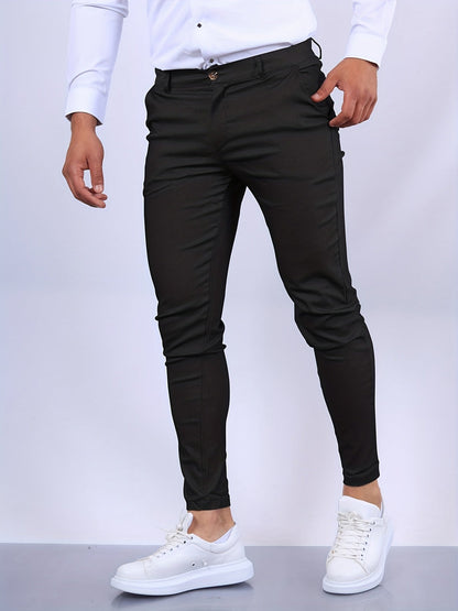 Men’s Tailored Chino Pants Sleek Slim-Fit Design for Smart Outfits