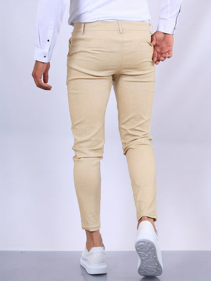 Men’s Tailored Chino Pants Sleek Slim-Fit Design for Smart Outfits