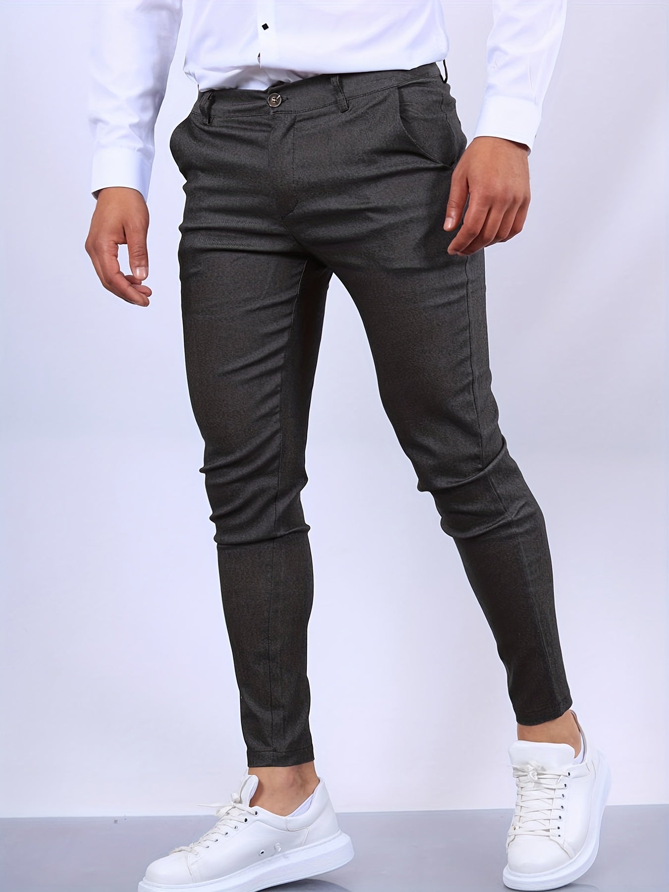 Men’s Tailored Chino Pants Sleek Slim-Fit Design for Smart Outfits