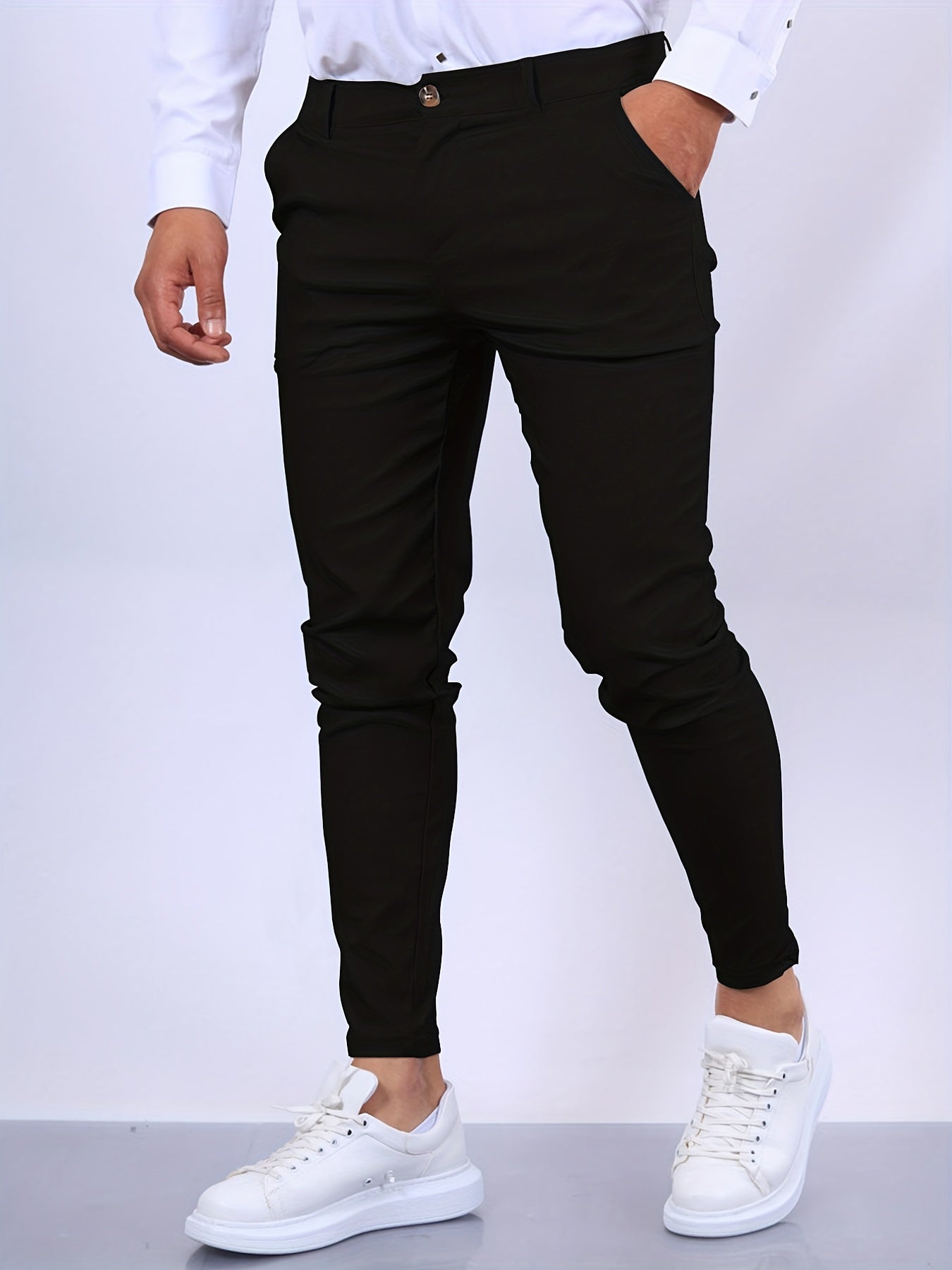 Men’s Tailored Chino Pants Sleek Slim-Fit Design for Smart Outfits