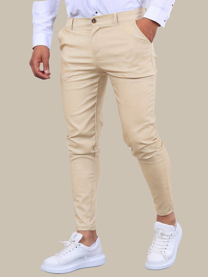 Men’s Tailored Chino Pants Sleek Slim-Fit Design for Smart Outfits