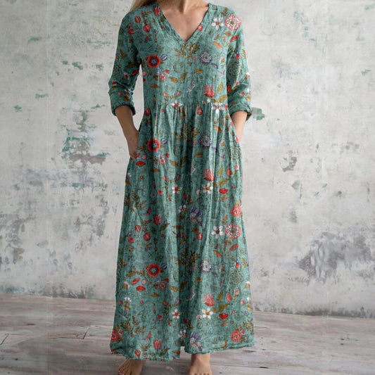 Elegantes Blumensommerkleid für Damen - Vielseitig für Festliche Anlässe und Hochzeitsgäste