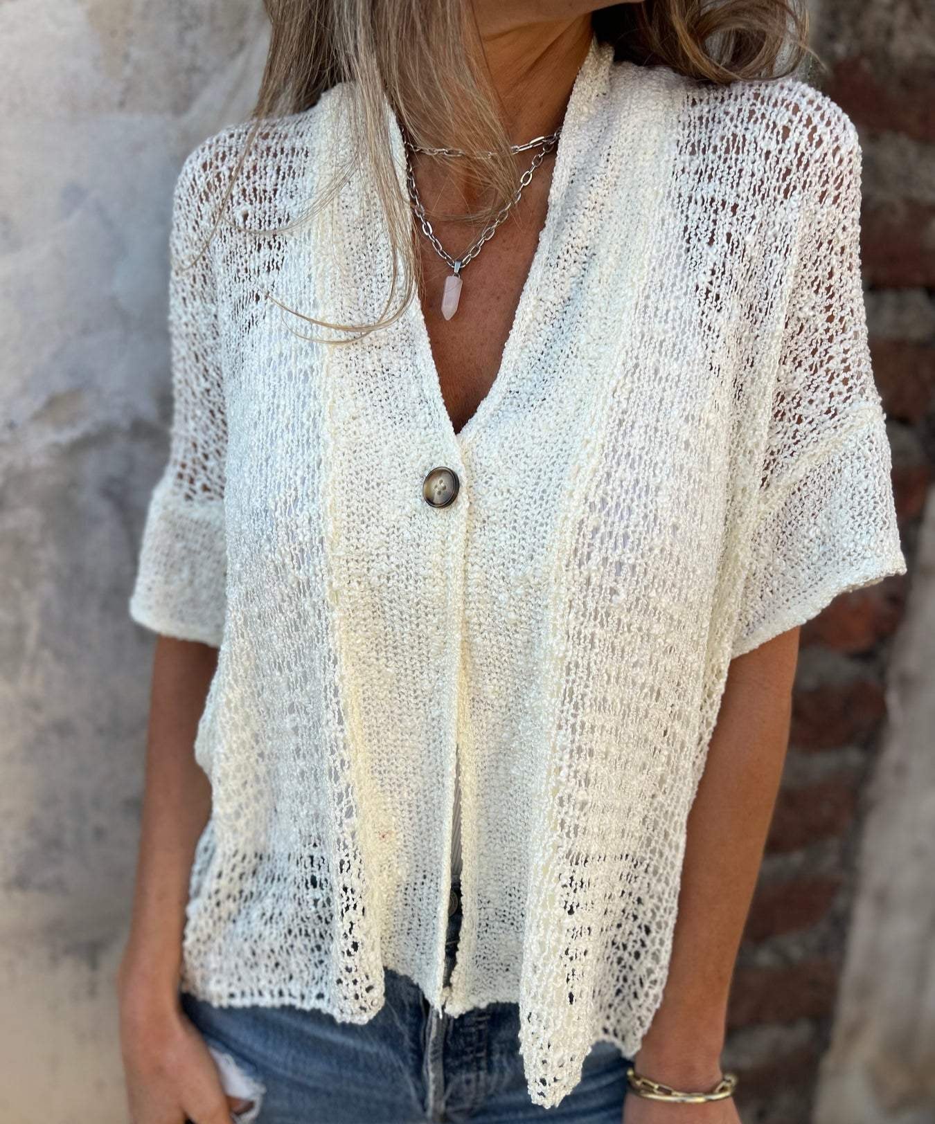 Variant image for Leichte Strickjacke Damen – Luftige Sommerschicht für Freizeit und Strand-17