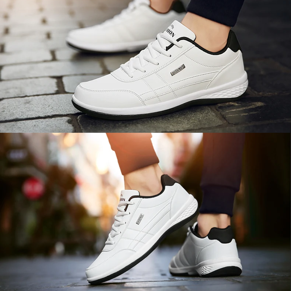 Bequeme Orthopädische Lederschuhe Damen, Wasserdicht, Anti-Rutsch, Breite Zehenbox, Fersensupport-3