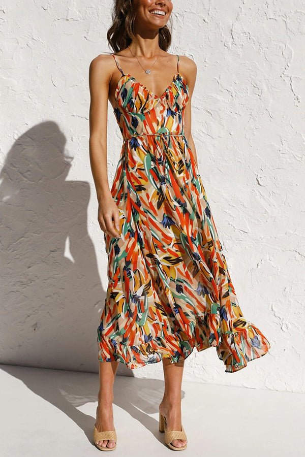 Variant image for Elegantes Ärmelloses Damenkleid Hochzeitsgast Mit V-Ausschnitt In Mehrfarben Für Festliche Anlässe-1
