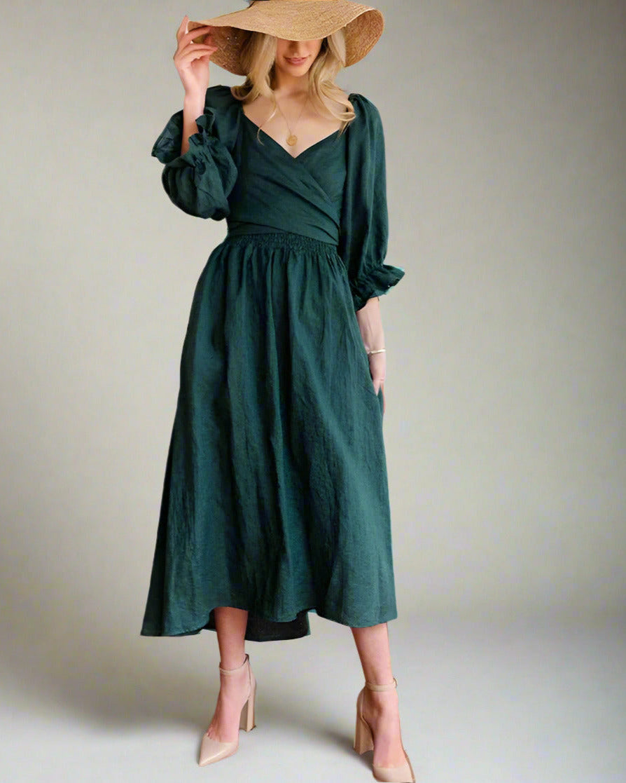 Variant image for Luftiges Sommerkleid Damen, Atmungsaktiv, Vielseitig, Ideal Für Tag- und Nachtmode, 100% Baumwolle, Sommerkleider Lang-13