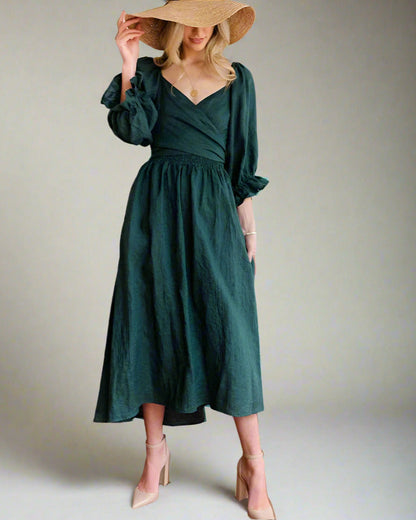 Variant image for Luftiges Sommerkleid Damen, Atmungsaktiv, Vielseitig, Ideal Für Tag- und Nachtmode, 100% Baumwolle, Sommerkleider Lang-13
