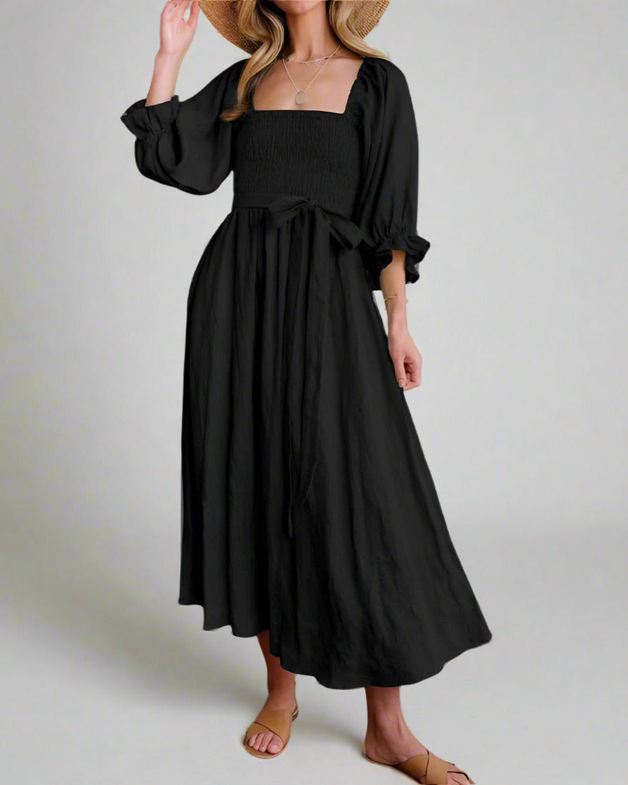 Variant image for Luftiges Sommerkleid Damen, Atmungsaktiv, Vielseitig, Ideal Für Tag- und Nachtmode, 100% Baumwolle, Sommerkleider Lang-5