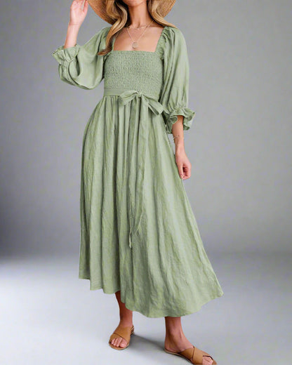 Variant image for Luftiges Sommerkleid Damen, Atmungsaktiv, Vielseitig, Ideal Für Tag- und Nachtmode, 100% Baumwolle, Sommerkleider Lang-17