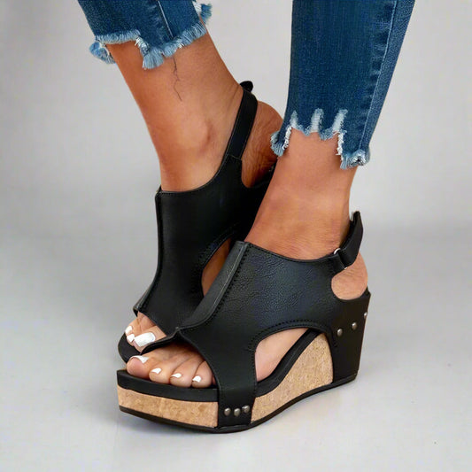 Orthopädische Vegane Ledersandalen Damen Für Flache Füße Mit Schmerzlinderung Und Klettverschluss