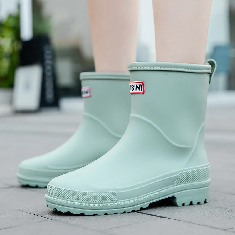 Waterproof Women’s Wellington Boots Mid-Calf Non-Slip Outdoor Style