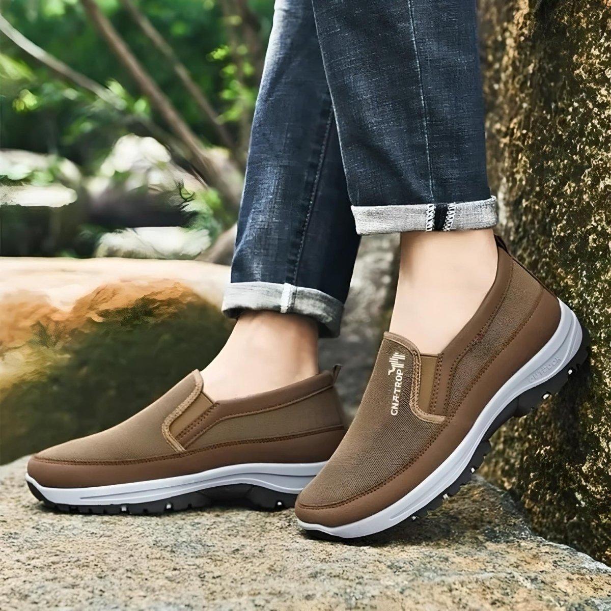 Bequeme Atmungsaktive Wanderschuhe Für Männer Mit Memory Foam Einlage Und Rutschfester Außensohle-5