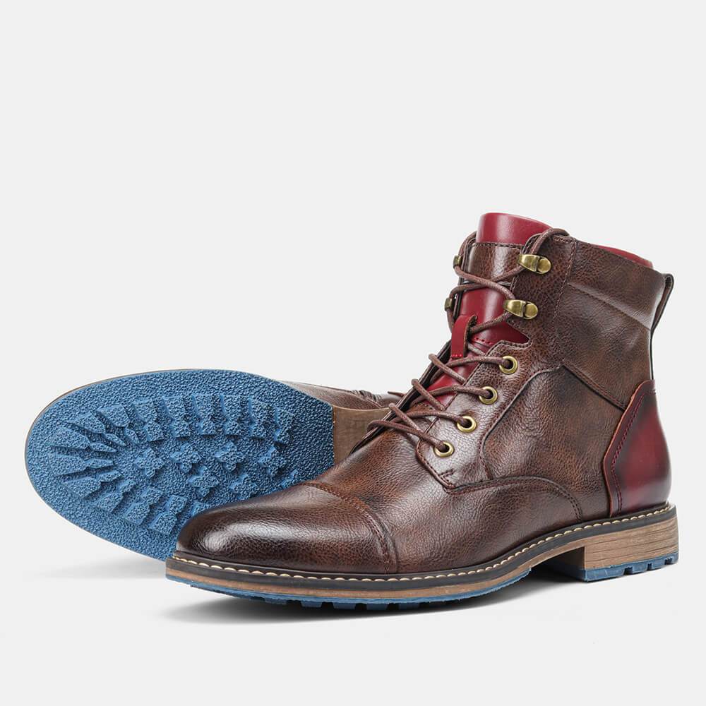 Herren-Oxford-Stiefel Aus Atmungsaktivem Synthetischem Material Mit Anti-Schlupf-Gummi-Sohle-6