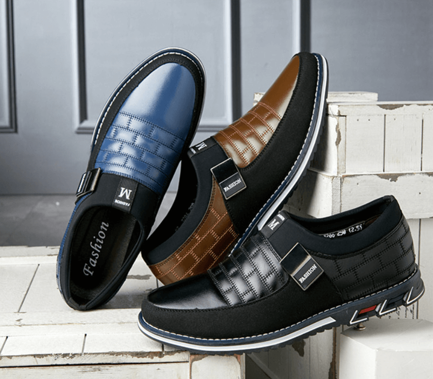 Atmungsaktive Leder-Herrenschuhe Mit Orthopädischer Unterstützung Und Weicher Innensohle-3