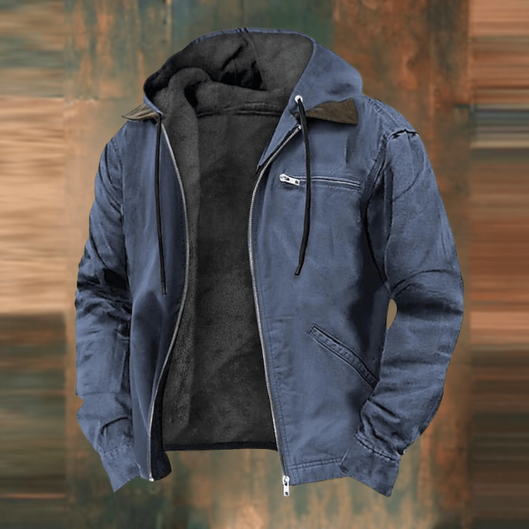 Men’s Street Style Bomber Jacket with Zip Pockets