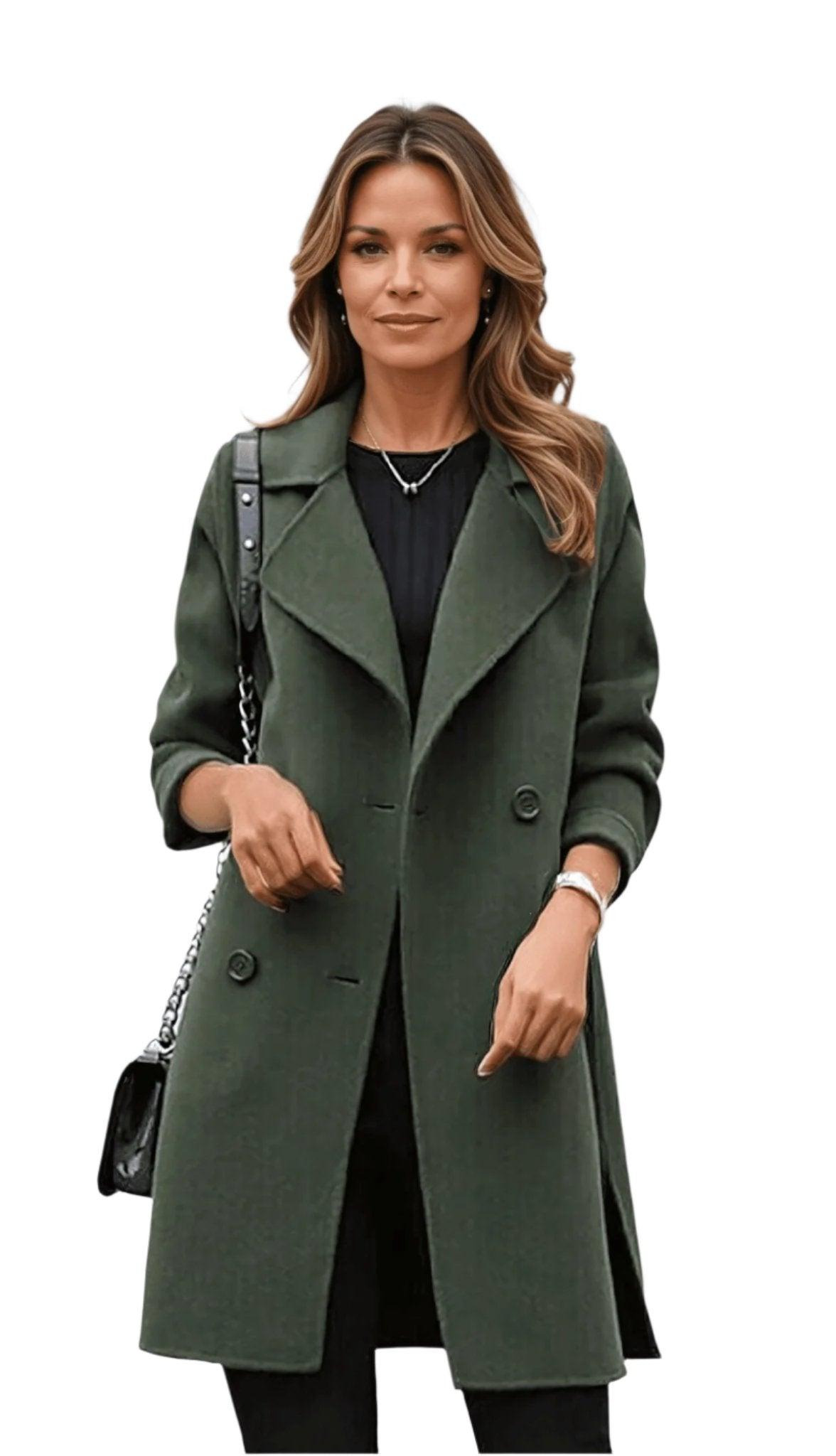 Women’s Chic Trench Coat Modern Double-Breasted Style