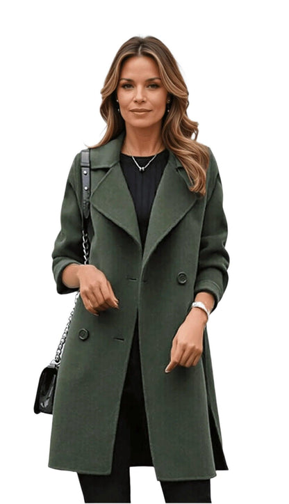 Women’s Chic Trench Coat Modern Double-Breasted Style