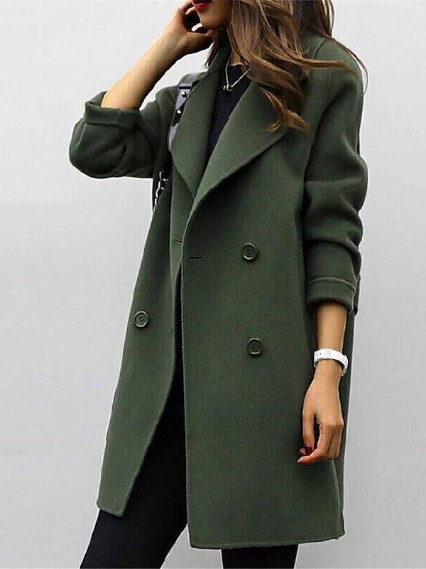 Women’s Chic Trench Coat Modern Double-Breasted Style