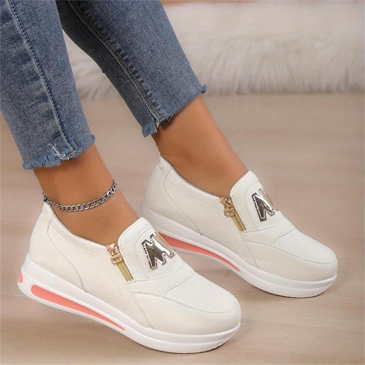 Women’s Comfortable Trainers Trendy Design with Zipper Detail
