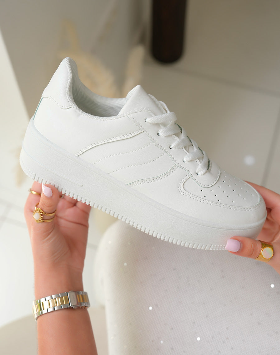 Weiße Plattform-Sneaker Für Frauen, Komfortable Freizeitschuhe Mit Vielseitigem Design Und 45 Cm Höhe-5