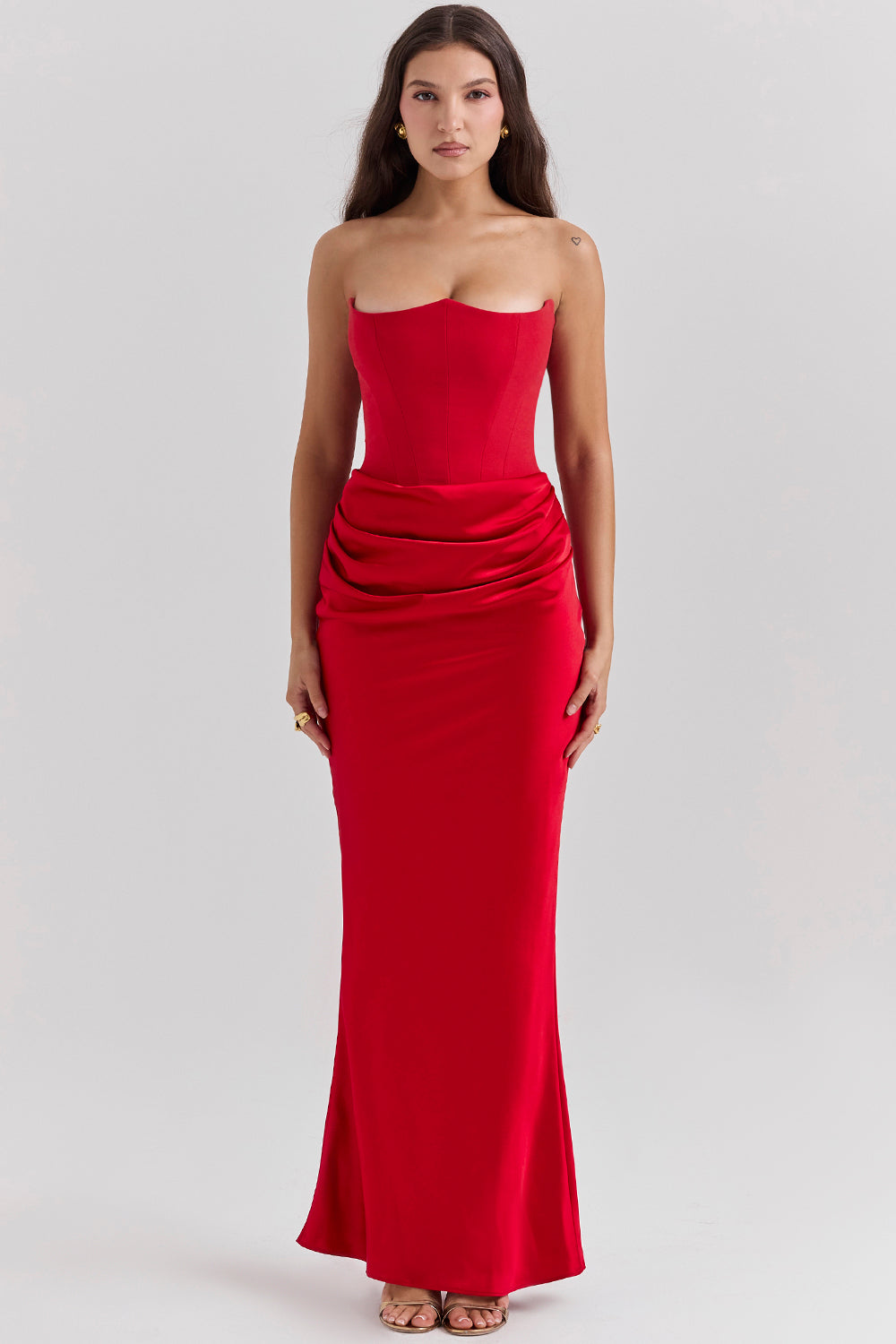Variant image for Trägerloses Korsett Maxikleid Damen – Elegantes Langes Kleid für Festliche Anlässe-6