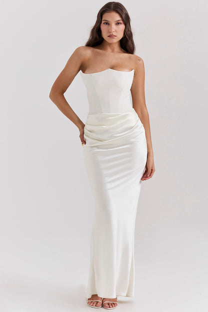 Variant image for Trägerloses Korsett Maxikleid Damen – Elegantes Langes Kleid für Festliche Anlässe-11