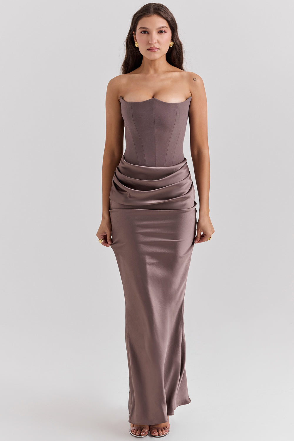 Variant image for Trägerloses Korsett Maxikleid Damen – Elegantes Langes Kleid für Festliche Anlässe-1