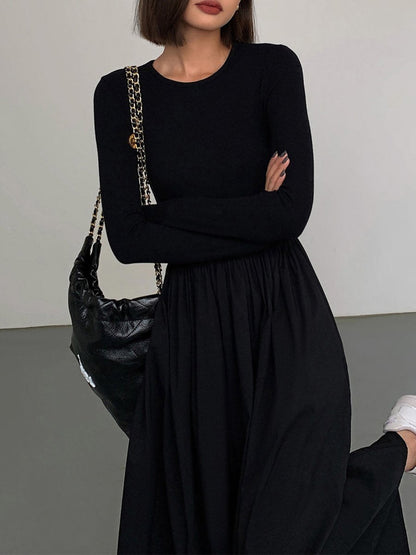 Variant image for Langarm Damenkleid mit Taschen, Elegantes Knielanges Kleid für Festliche und Lässige Anlässe-4