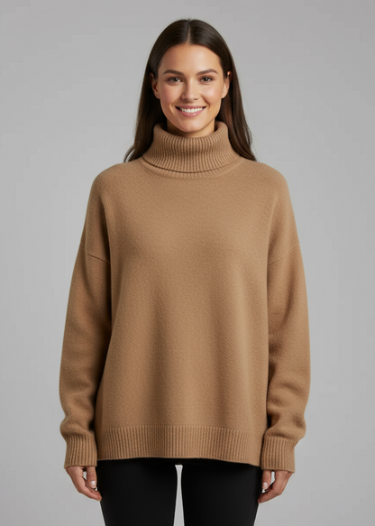 Damen Rollkragenpullover mit lockerer Passform