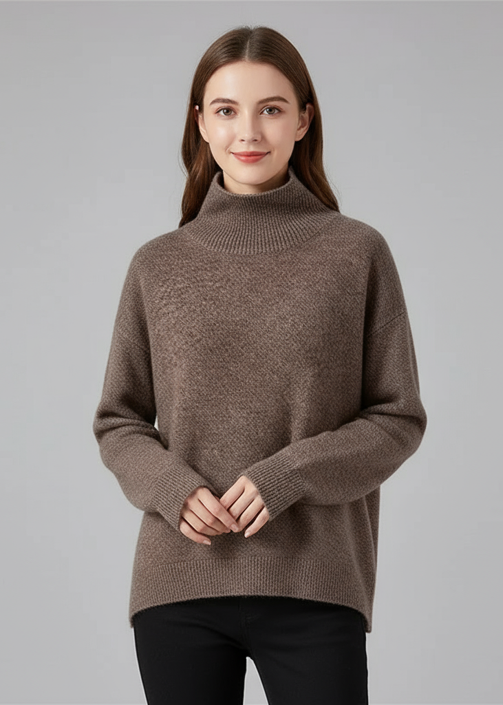 Damen Rollkragenpullover mit lockerer Passform