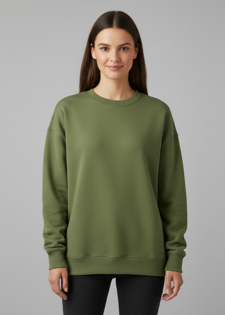 Damen Sweatshirt mit Rundhalsausschnitt und lockerer Passform