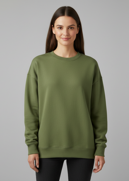 Damen Sweatshirt mit Rundhalsausschnitt und lockerer Passform