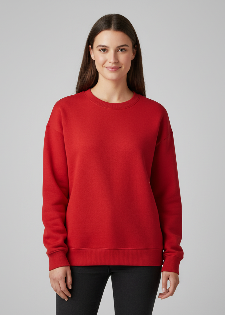 Damen Sweatshirt mit Rundhalsausschnitt und lockerer Passform