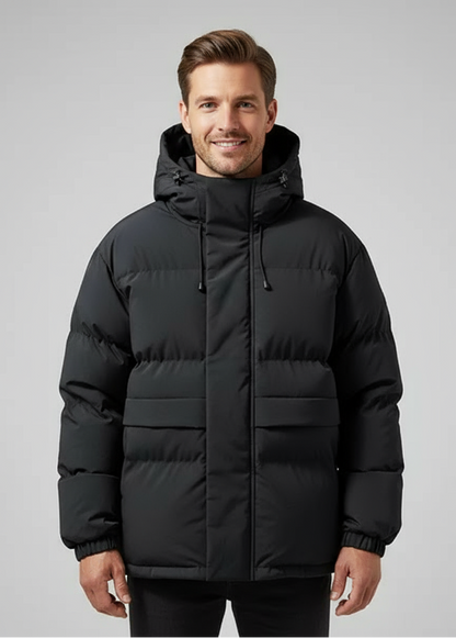 Gesteppte Herrenjacke mit Kapuze