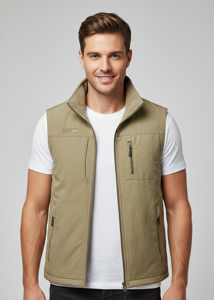 Ärmellose Herrenweste mit Taschen für Herbst und Winter