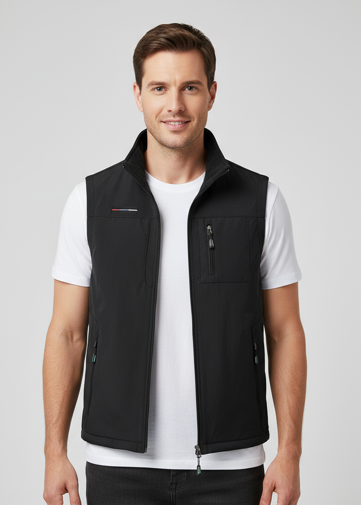 Ärmellose Herrenweste mit Taschen für Herbst und Winter