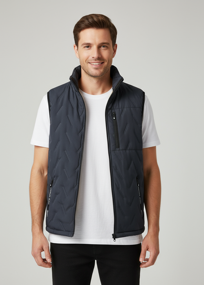 Gesteppte, ärmellose Herrenweste für Herbst und Winter – warm gefüttert