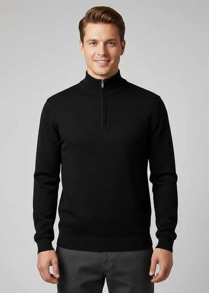 Herren Pullover mit halbem Reißverschluss