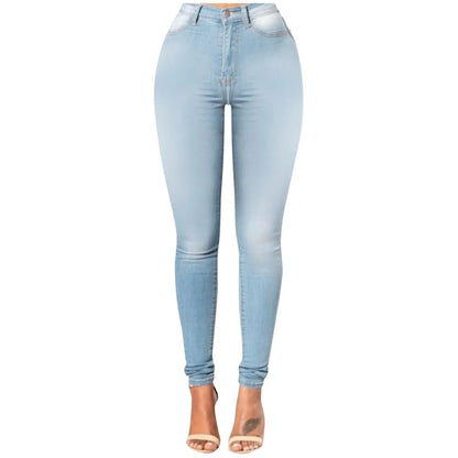Hohe Taille Dünne Jeans Damen, Bequeme Passform, Vielseitig, Größen XS-XL-1
