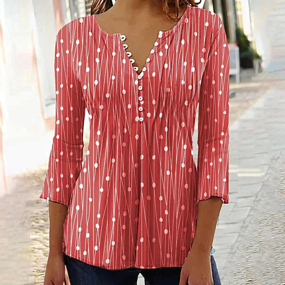 Elegante Damenbluse mit V-Ausschnitt – Leicht und Komfortabel für Jeden Anlass-4