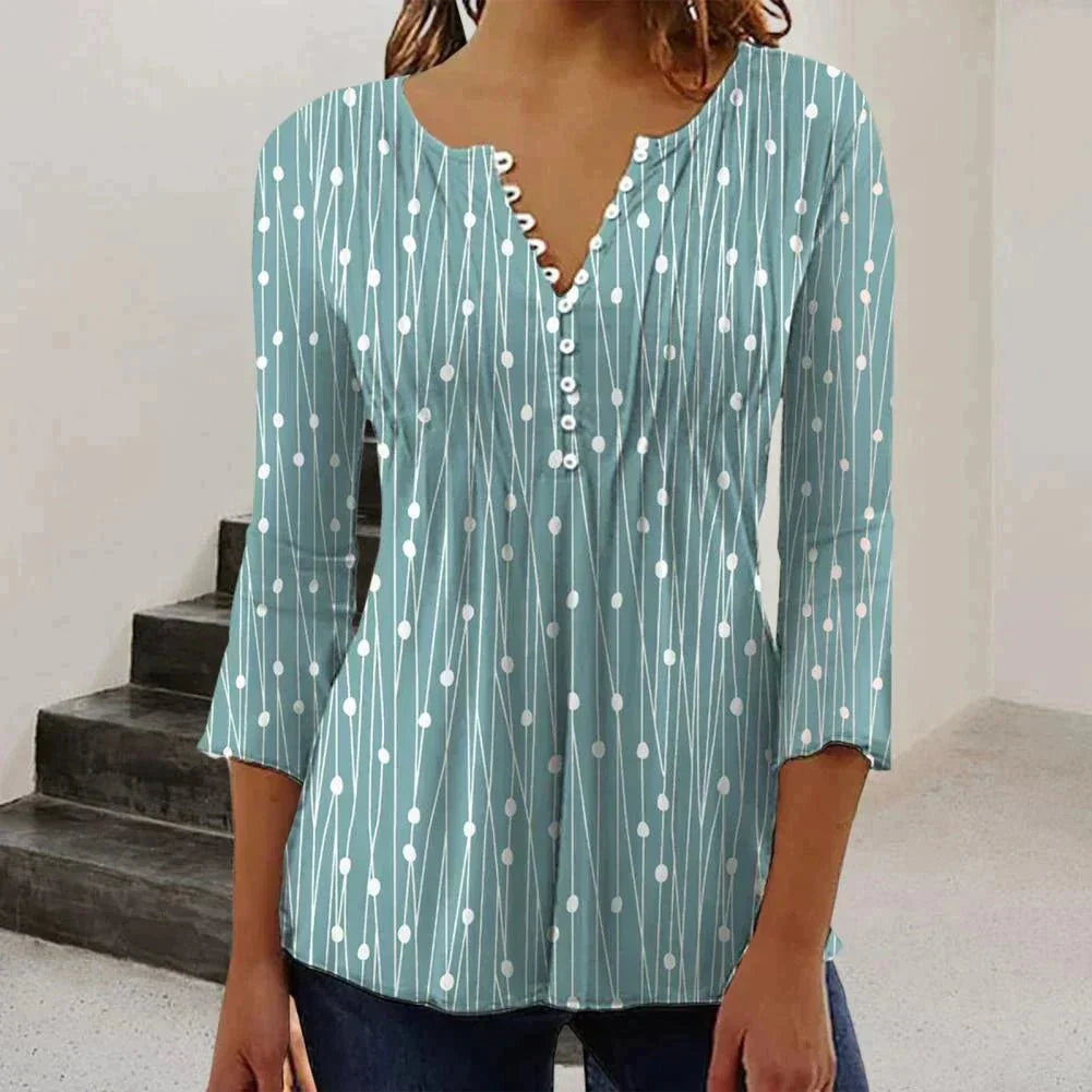 Elegante Damenbluse mit V-Ausschnitt – Leicht und Komfortabel für Jeden Anlass-3