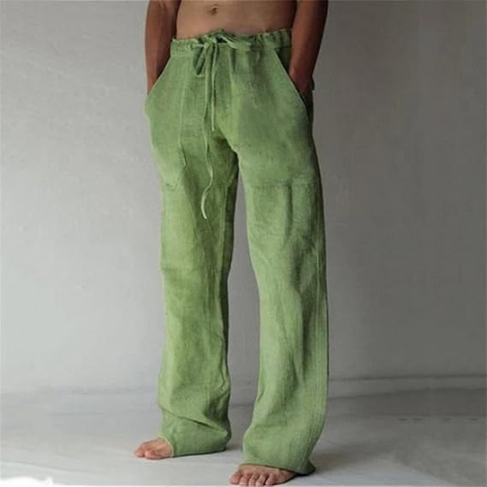 Men’s Everyday Relaxed Pants Drawstring Fit with Side Pockets