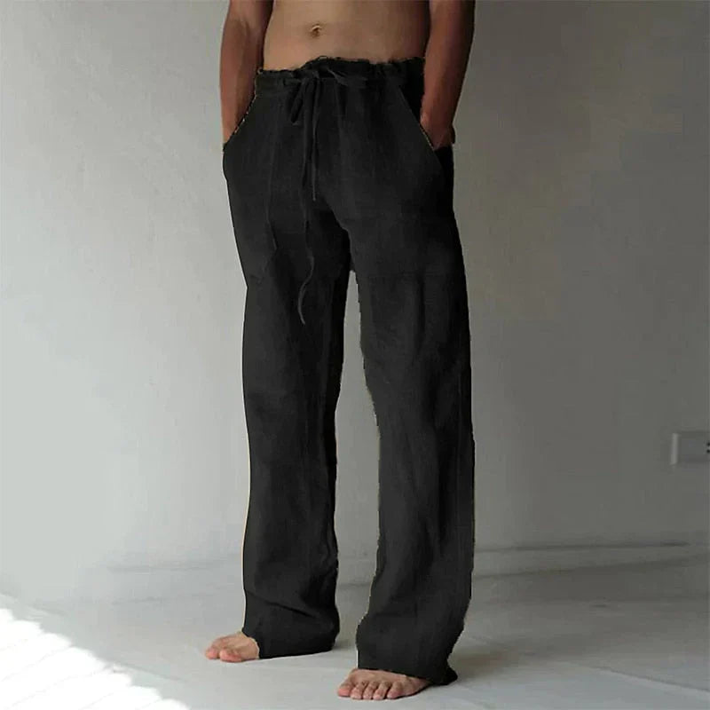 Men’s Everyday Relaxed Pants Drawstring Fit with Side Pockets