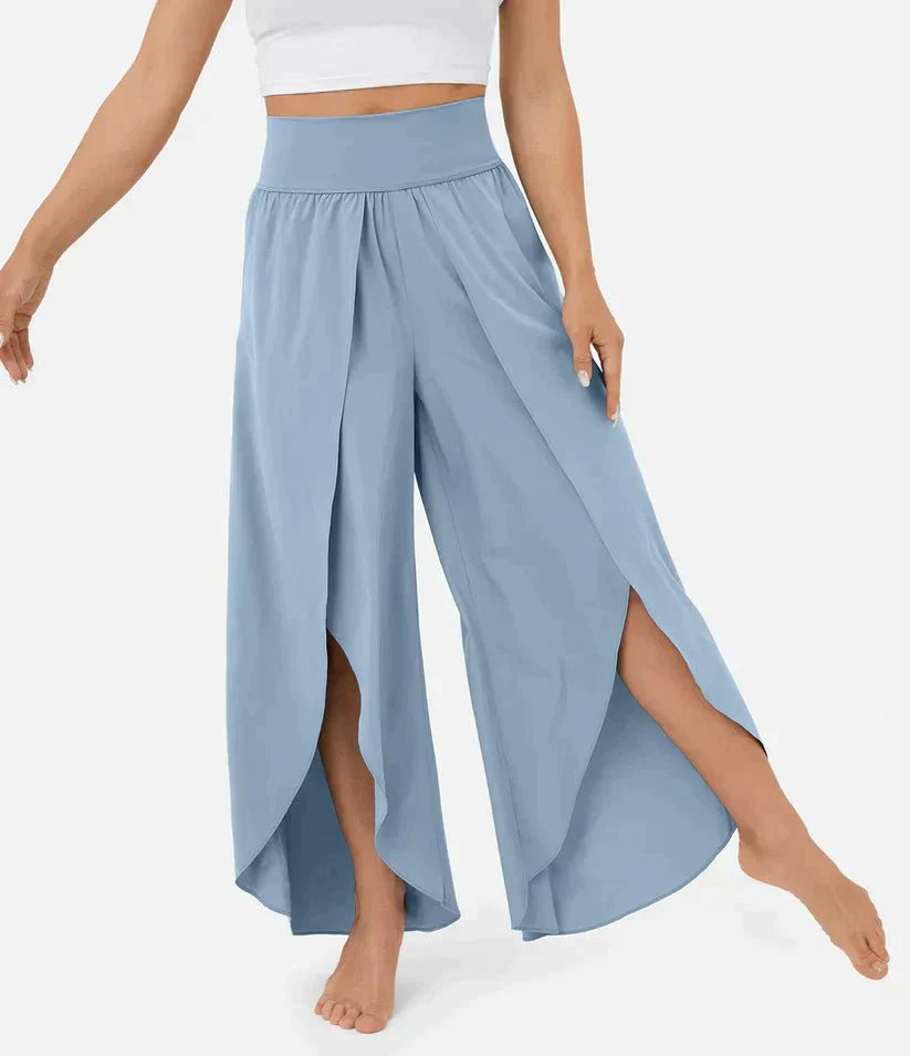 Variant image for Hoch Taillierte Palazzo Hose Damen - Komfortable Weitbeinhosen Für Elegante Sommerlooks-3