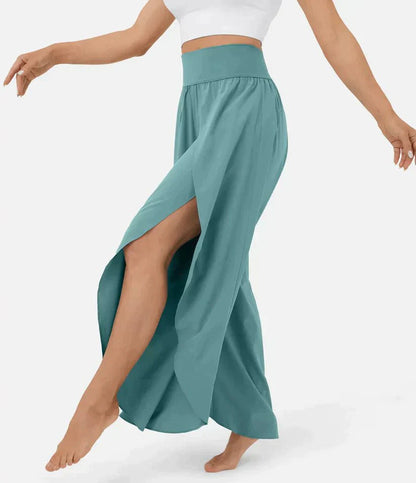 Hoch Taillierte Palazzo Hose Damen - Komfortable Weitbeinhosen Für Elegante Sommerlooks-3