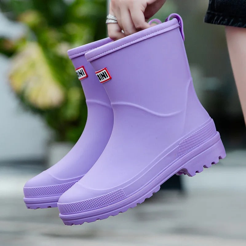 Waterproof Women’s Wellington Boots Mid-Calf Non-Slip Outdoor Style